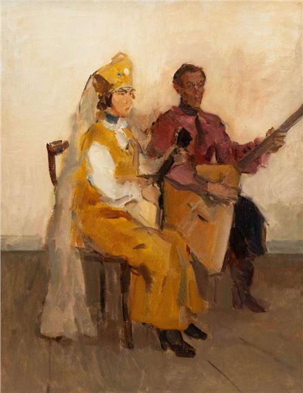 Balalaika players by Isaac Israëls