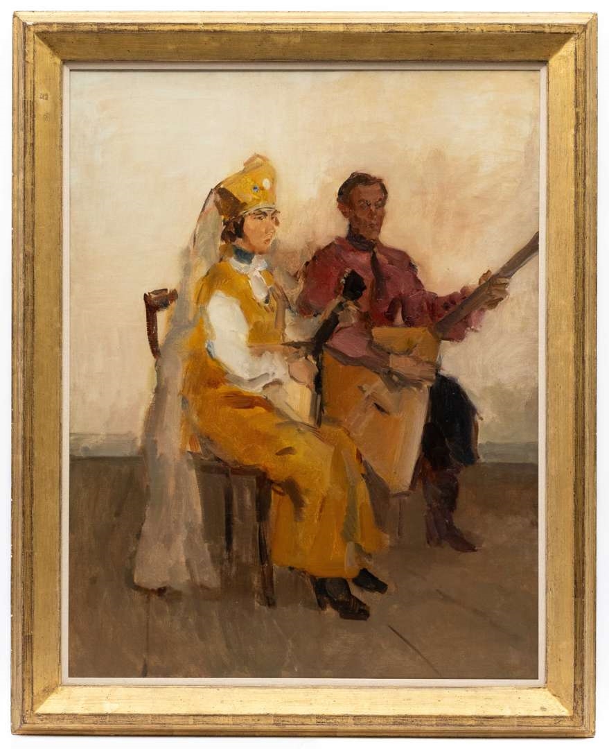 Artwork by Isaac Israëls, Balalaika players, Made of oil on canvas
