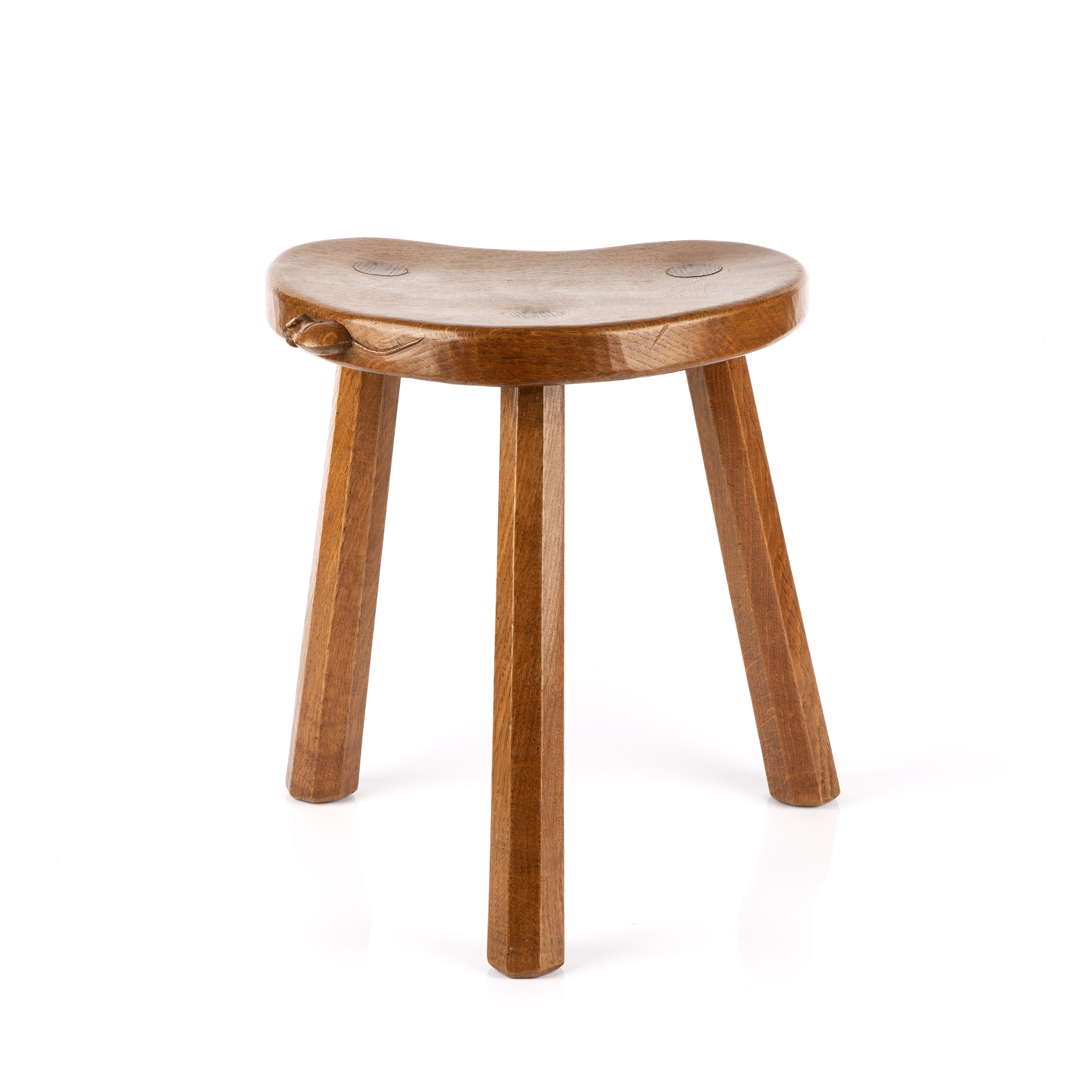 Robert Thompson | Mouseman calf stool (Circa 1960) | MutualArt
