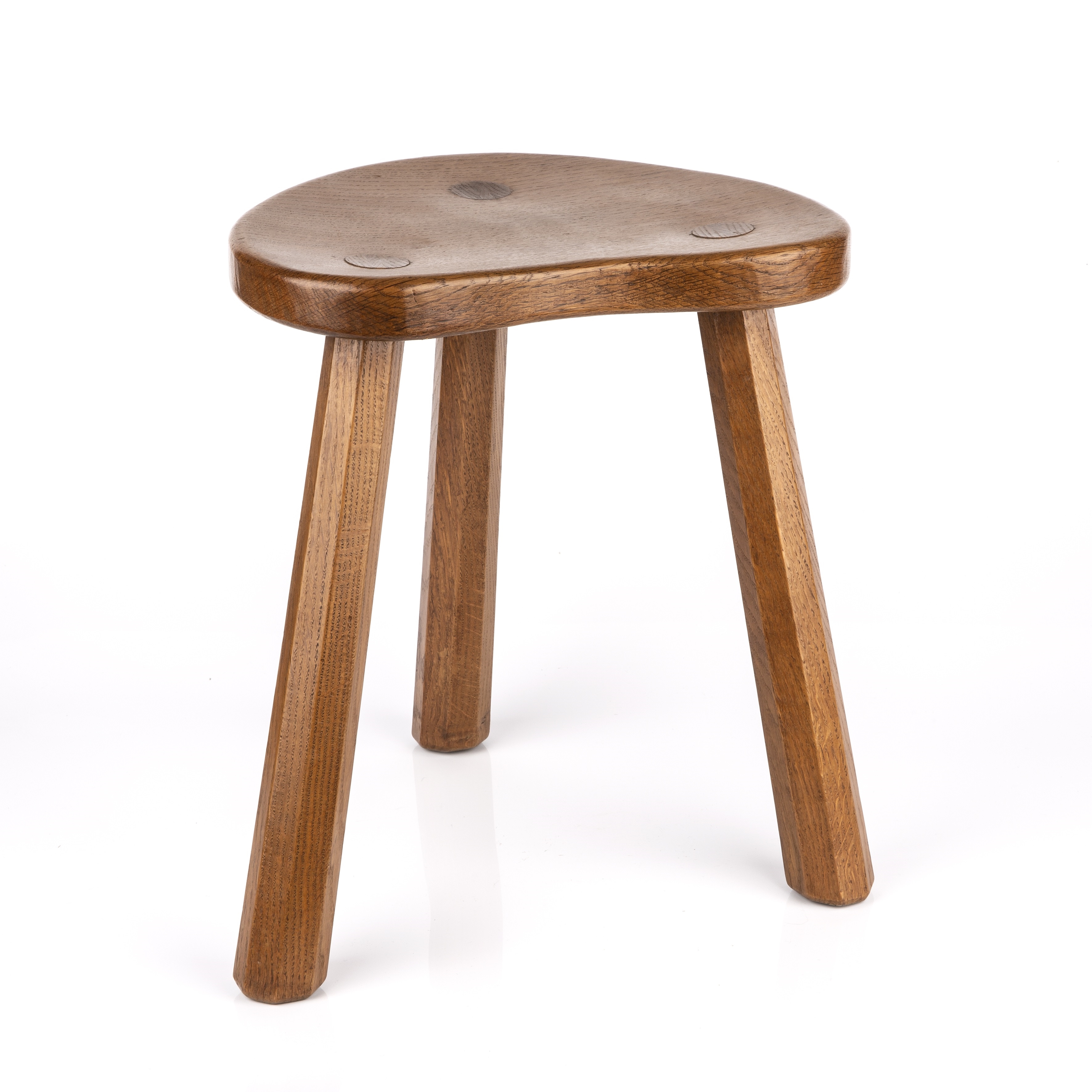 Robert Thompson | Mouseman calf stool (Circa 1960) | MutualArt
