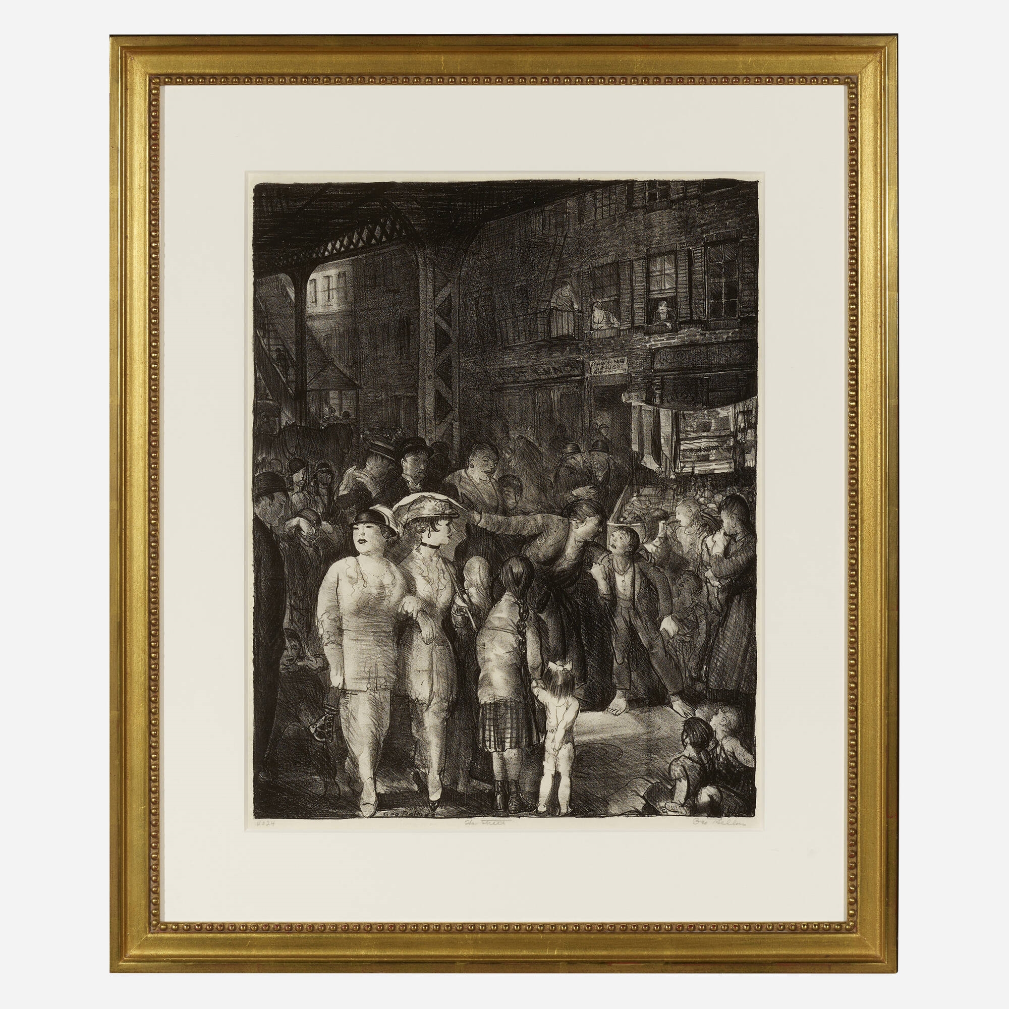 Artwork by George Bellows, The Street, Made of lithograph