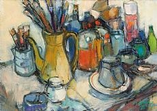 Artwork by Maurice Leclercq, La table de travail de l'artiste, Made of oil on canvas