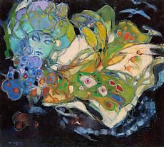 Visage féminin floral by Maurice Leclercq, 98