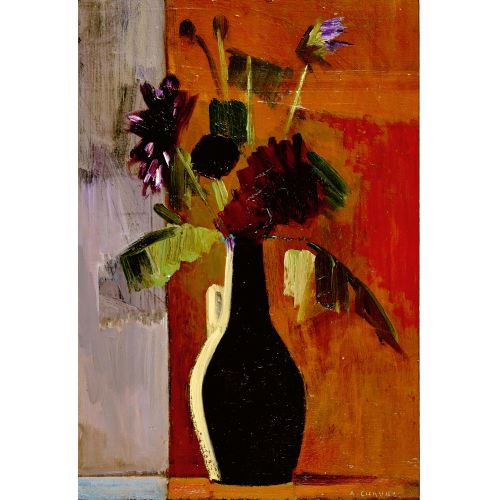 Les dahlias pourpre by Albert Chavaz, 1965