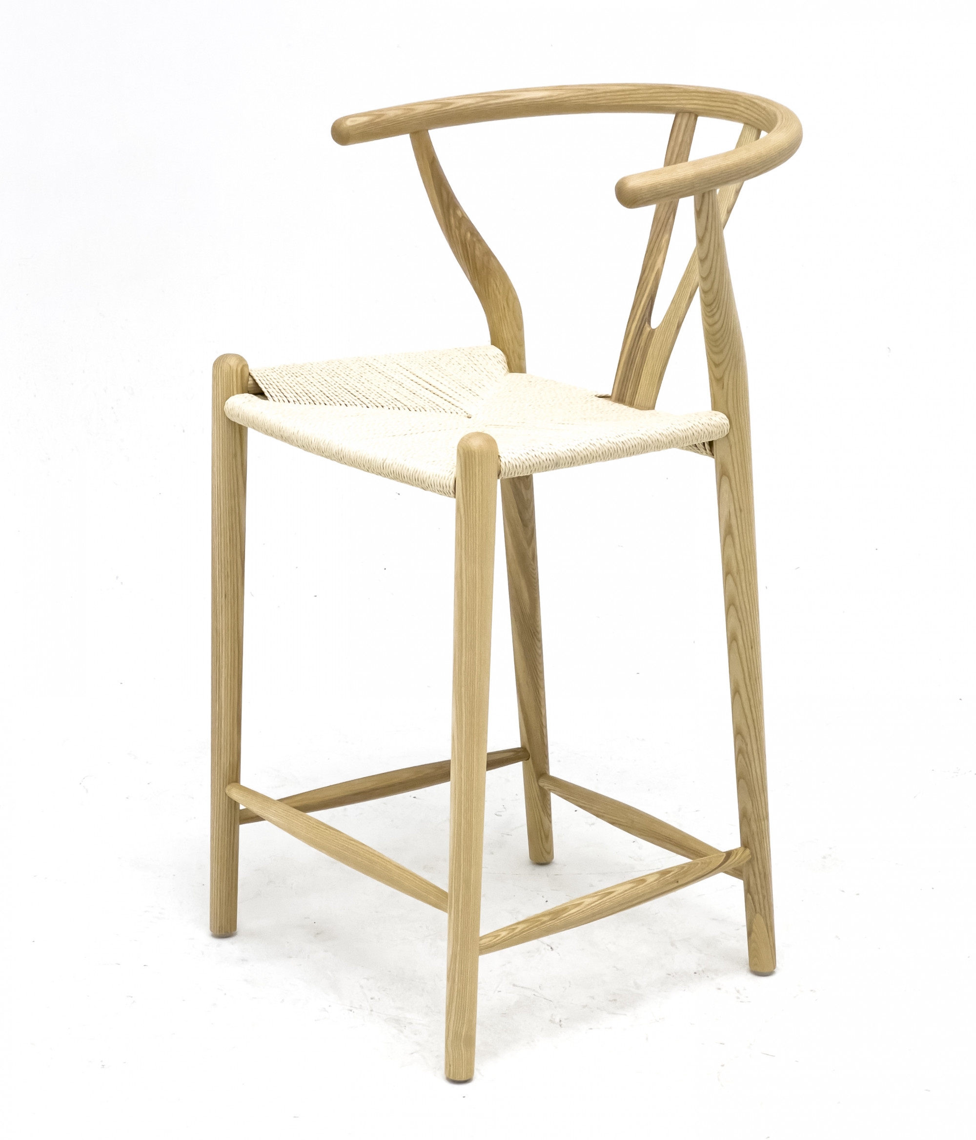 Hans J. Wegner | Hans Wegner Style Wishbone Bar Stools, Group of 6