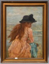 Elégante au bord de mer - I. Verdeyen