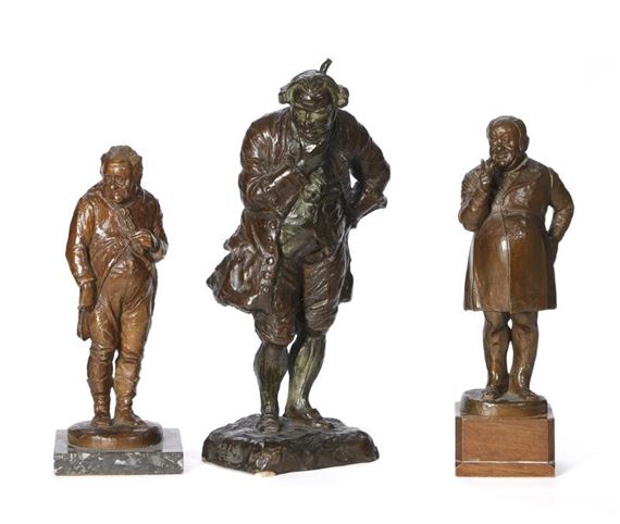 Axel Locher | A collection of three sculptures of Royal actor Olaf Rye ...