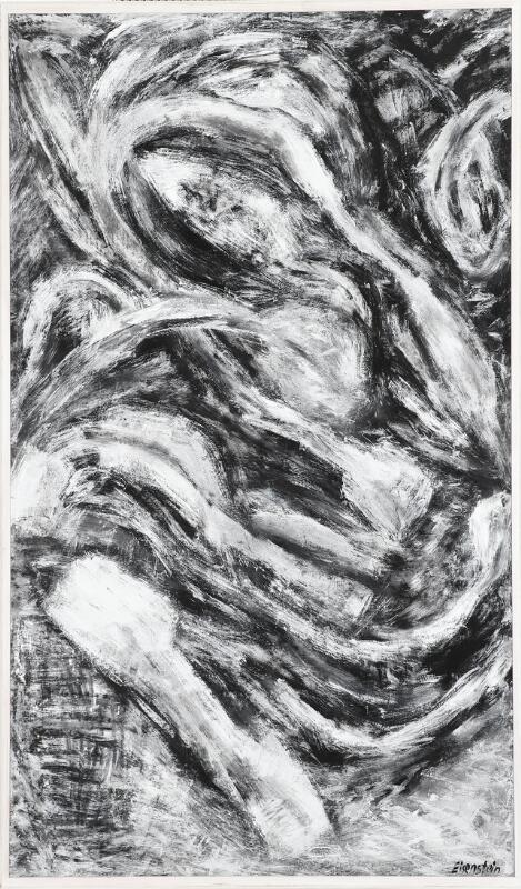 Artwork by Avi Eisenstein, Untitled, Made of Oil on paper laid down on canvas