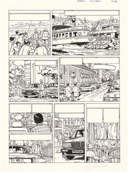 Encre de Chine sur papier pour la planche 44 de l'album - Gilles Chaillet