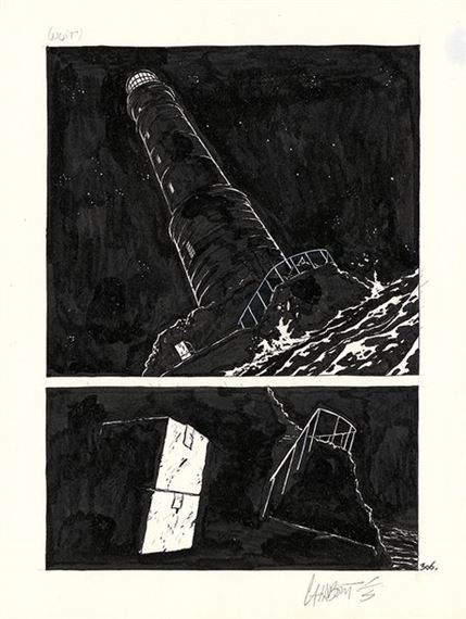 Encre de Chine sur papier pour la planche 306 de l'album by Christophe Chabouté, 2008