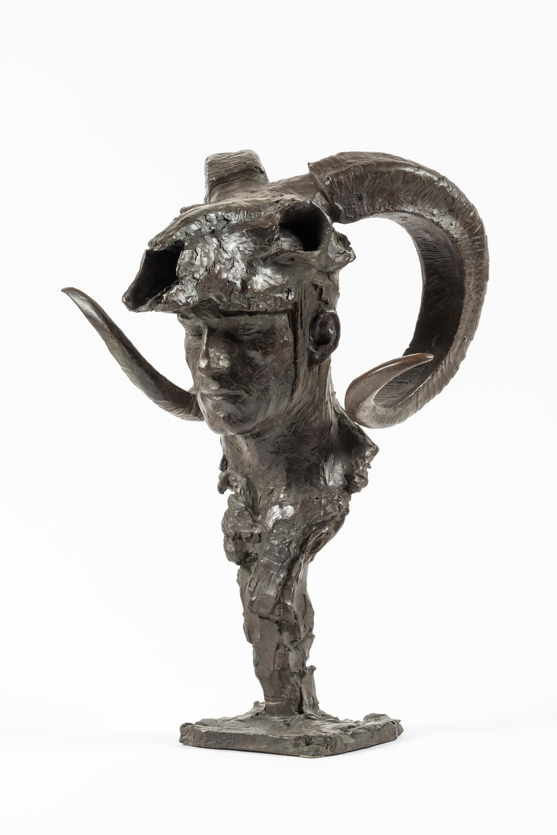 Artwork by Christophe Charbonnel, Chaman II, 2017, Made of bronze with patina