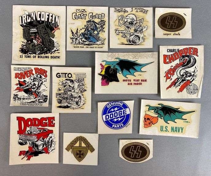 Ed Roth | Group of 13 Big Daddy Roth Original Decals | MutualArt