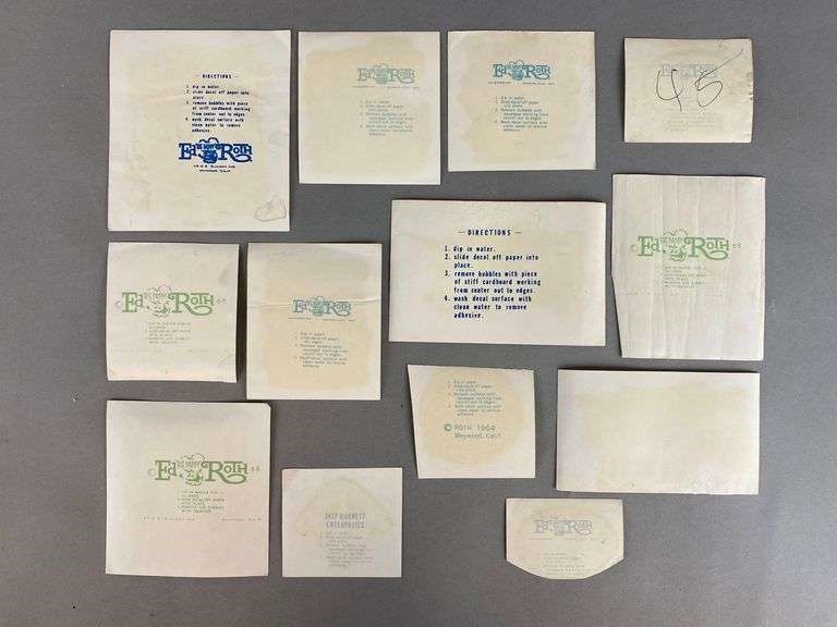 Ed Roth | Group of 13 Big Daddy Roth Original Decals | MutualArt