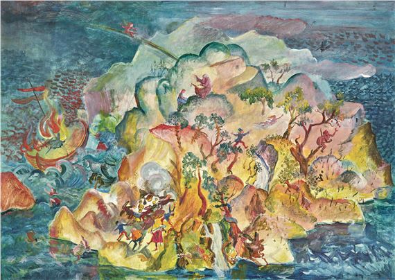 “Die verzauberte Insel” (Sturm) by Oskar Laske