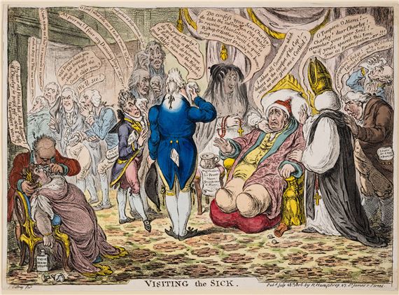 Visiting the Sick by James Gillray, 1806