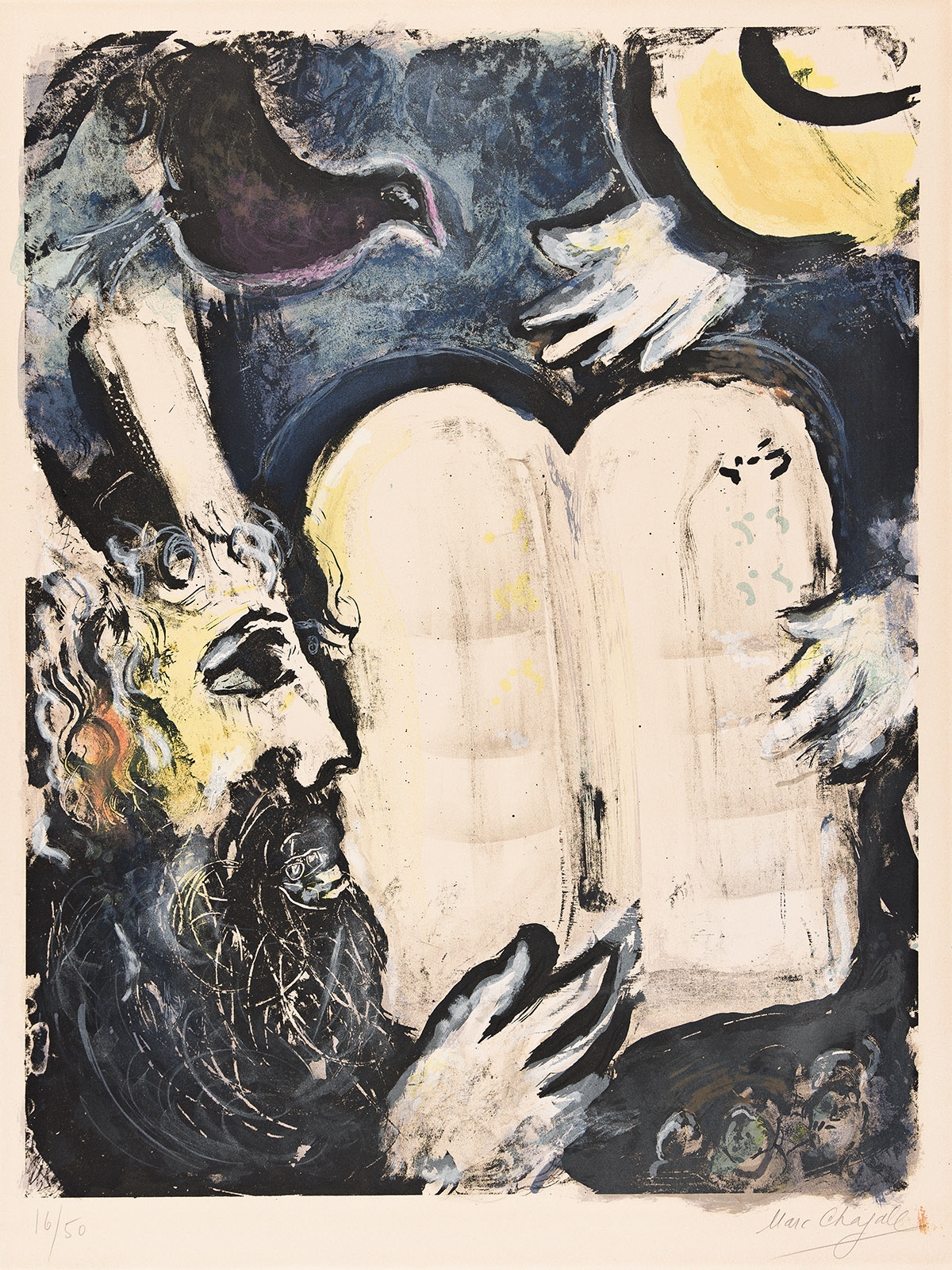 Marc Chagall | Moïse et les Tables de la Loi. (1962) | MutualArt