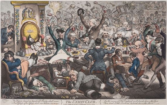 The Union-Club by James Gillray, 1801