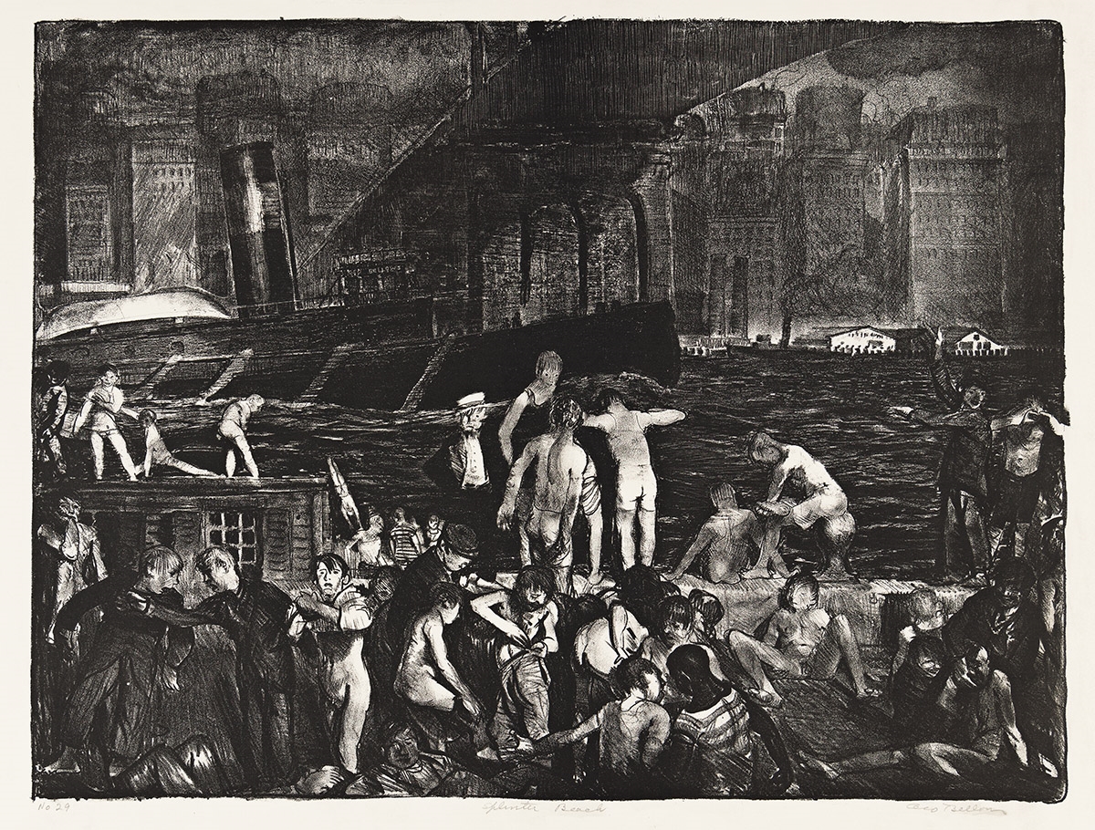 Artwork by George Bellows, Splinter Beach., Made of Lithograph