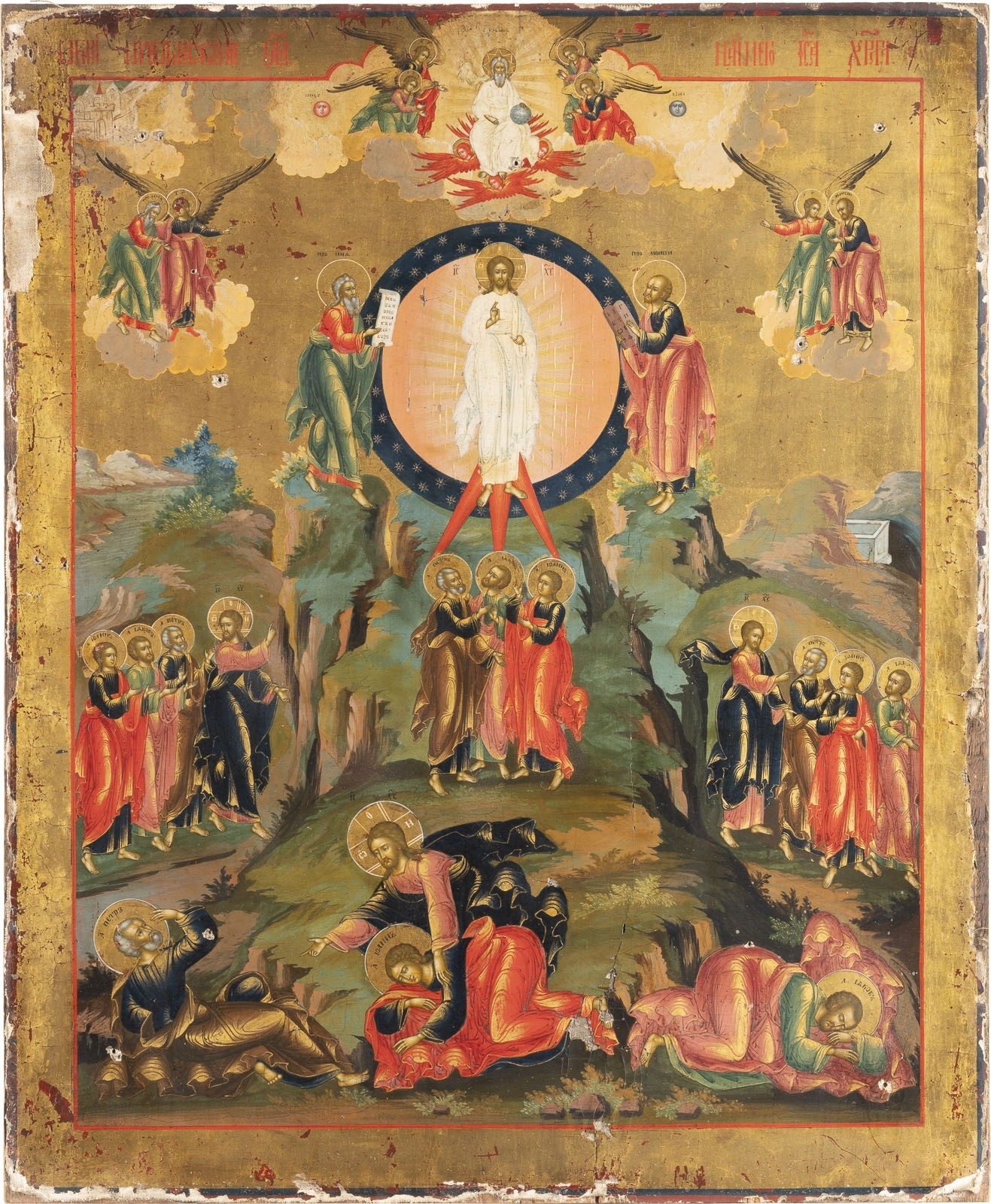 Artwork by Russian School, 19th Century, THE TRANSFIGURATION OF CHRIST, Made of Tempera on wood panel