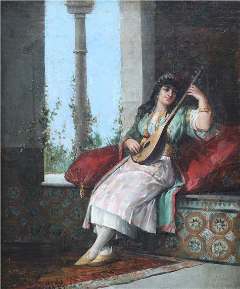 oil on canvas by J. Suarez, 1889