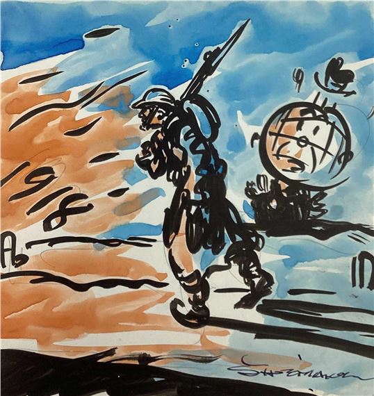 Vaughn Shoemaker  Mixed Media On Paper - Vaughn Shoemaker