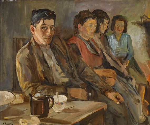 Mrs O'Sullivan and her Family by John Lavery, dated 1924