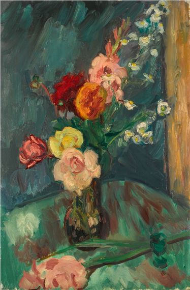 Roses Out of Doors by Matthew Arnold Bracy Smith, Executed in 1925-1926