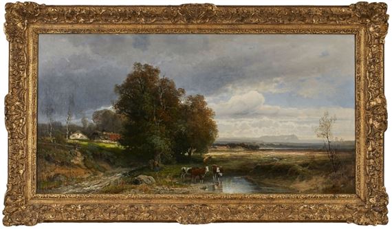 Kühe an der Schwemme by Conrad Wimmer, 1905