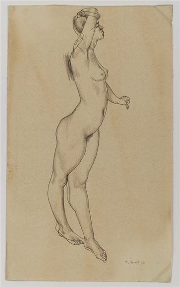 Stehender weiblicher Akt