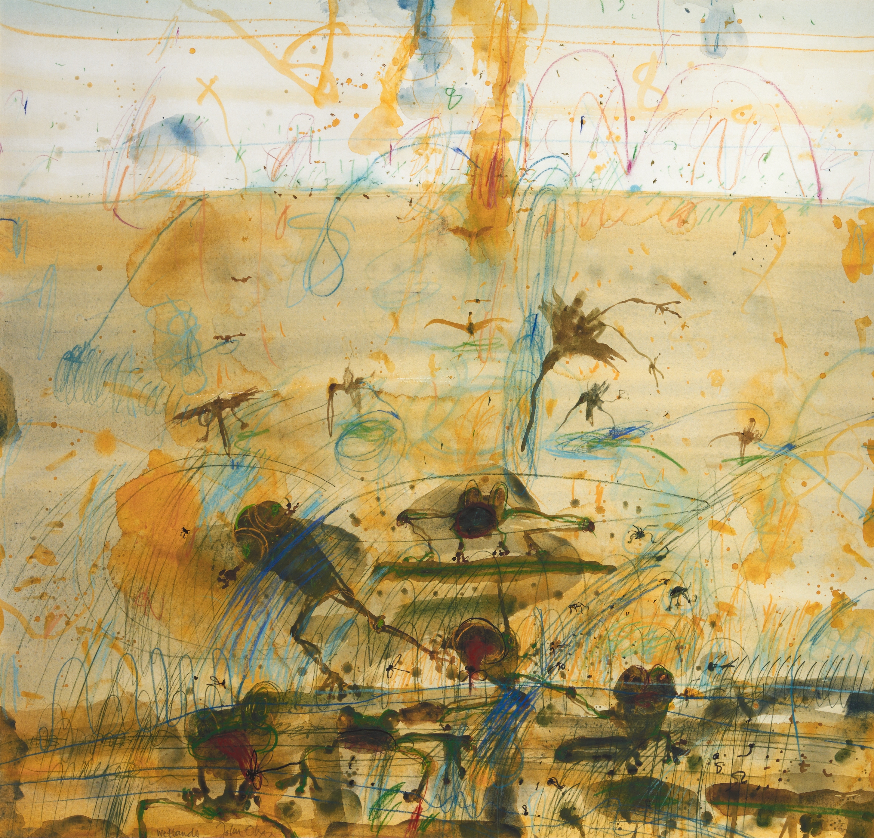 Artwork by John Olsen, Wetlands, Made of archival pigment print