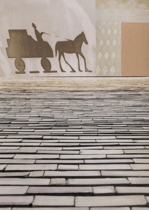 Artwork by Ovidiu Feneş, Untitled, Made of collage and offset on paper pasted on cardboard