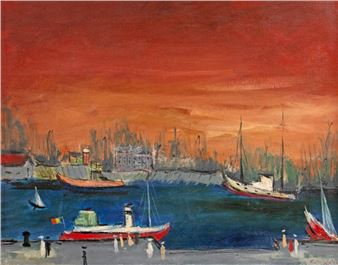 Apus în port - Constantin Calafeteanu