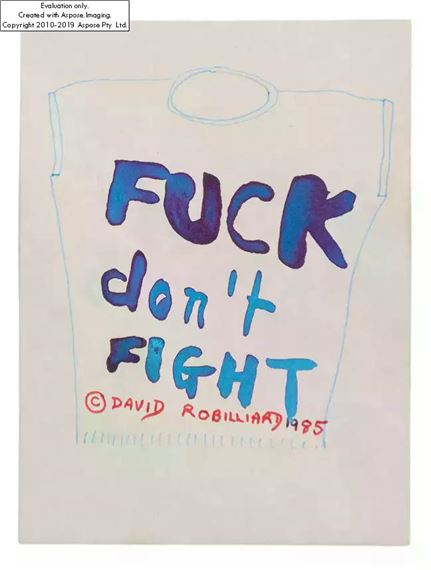 Fuck Don't Fight by David Robilliard, 1984