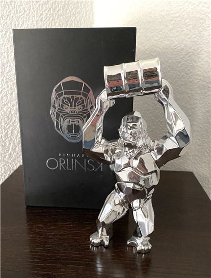 Figurine Kong Christmas Edition Silver - Richard Orlinski - Résine - Neuf 2022