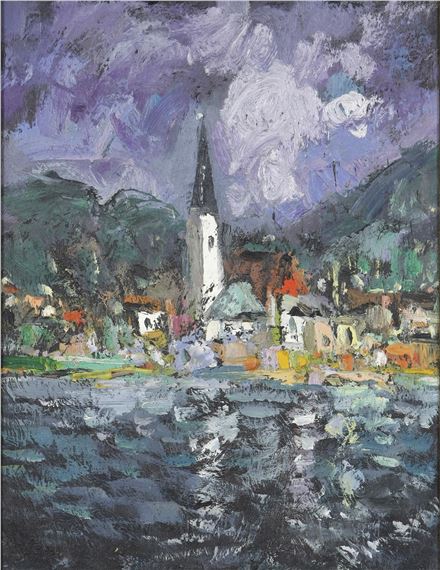 Branko Dimitrov (Yugoslavian 1959 - ) VIEW FROM THE WATER by Branko Dimitrov
