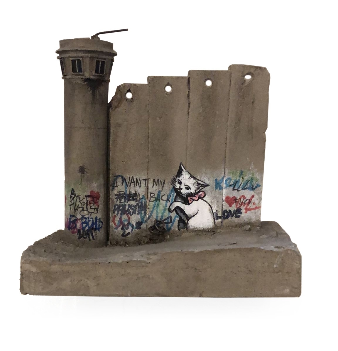 Banksy Walled Off Hotel Two Part Souvenir Wall Section (‘Kitten