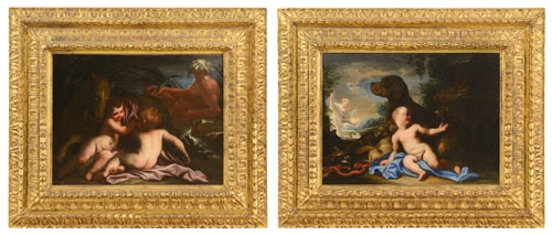 Artwork by Stefano Camogli, Ciro's Childhood; Romulus and Remus, Made of oils on canva