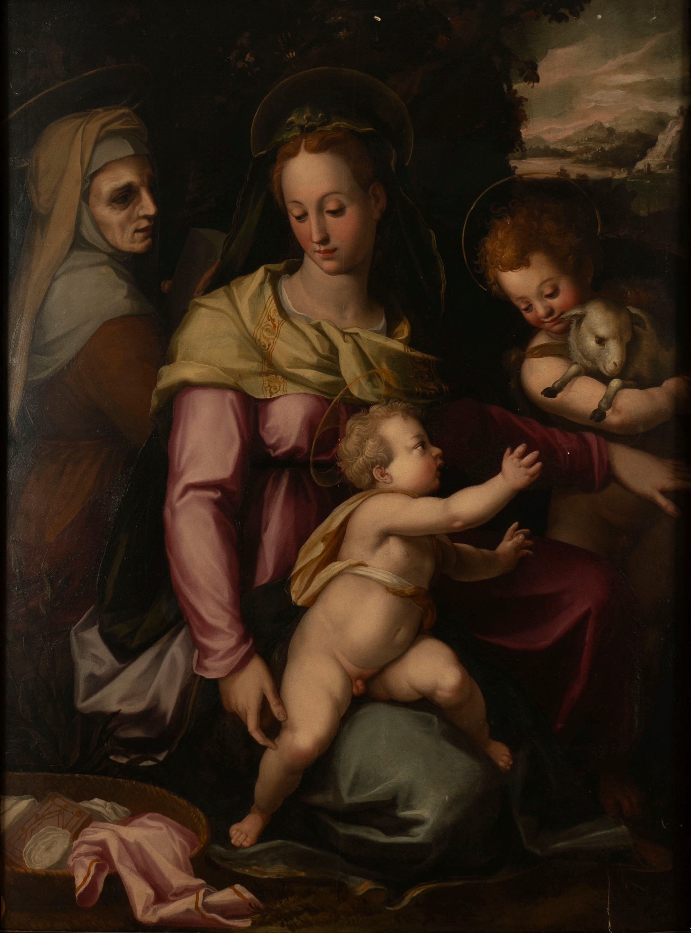 Artwork by Giovanni Maria Butteri, Madonna with Child, Made of oil on board