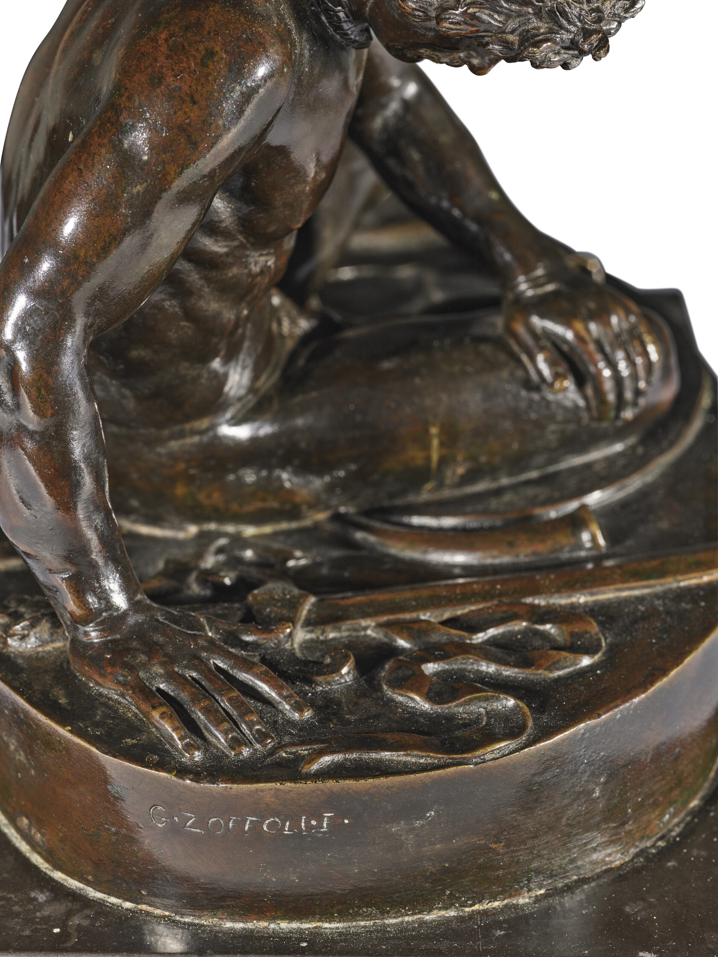 Artwork by Giacomo Zoffoli, Giovanni Zoffoli, A PATINATED-BRONZE FIGURE OF THE DYING GAUL, Made of PATINATED-BRONZE
