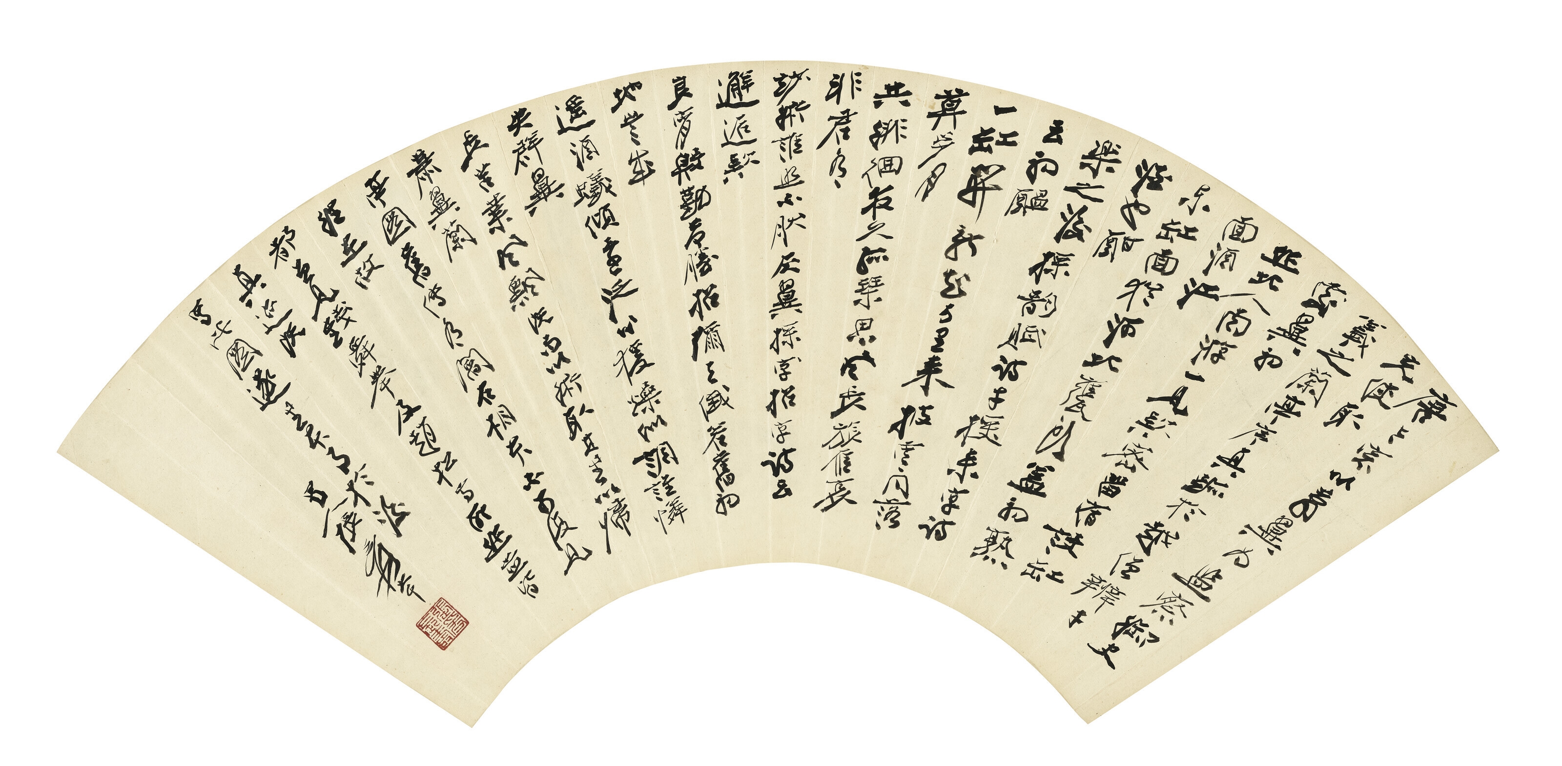 Artwork by Zhang Daqian, Stealing the Lanting Manuscript by Trickery, Made of ink on paper