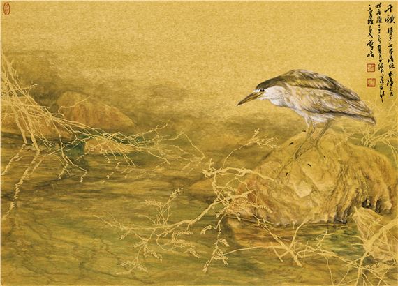 Heron by the Stream - Cao Jun