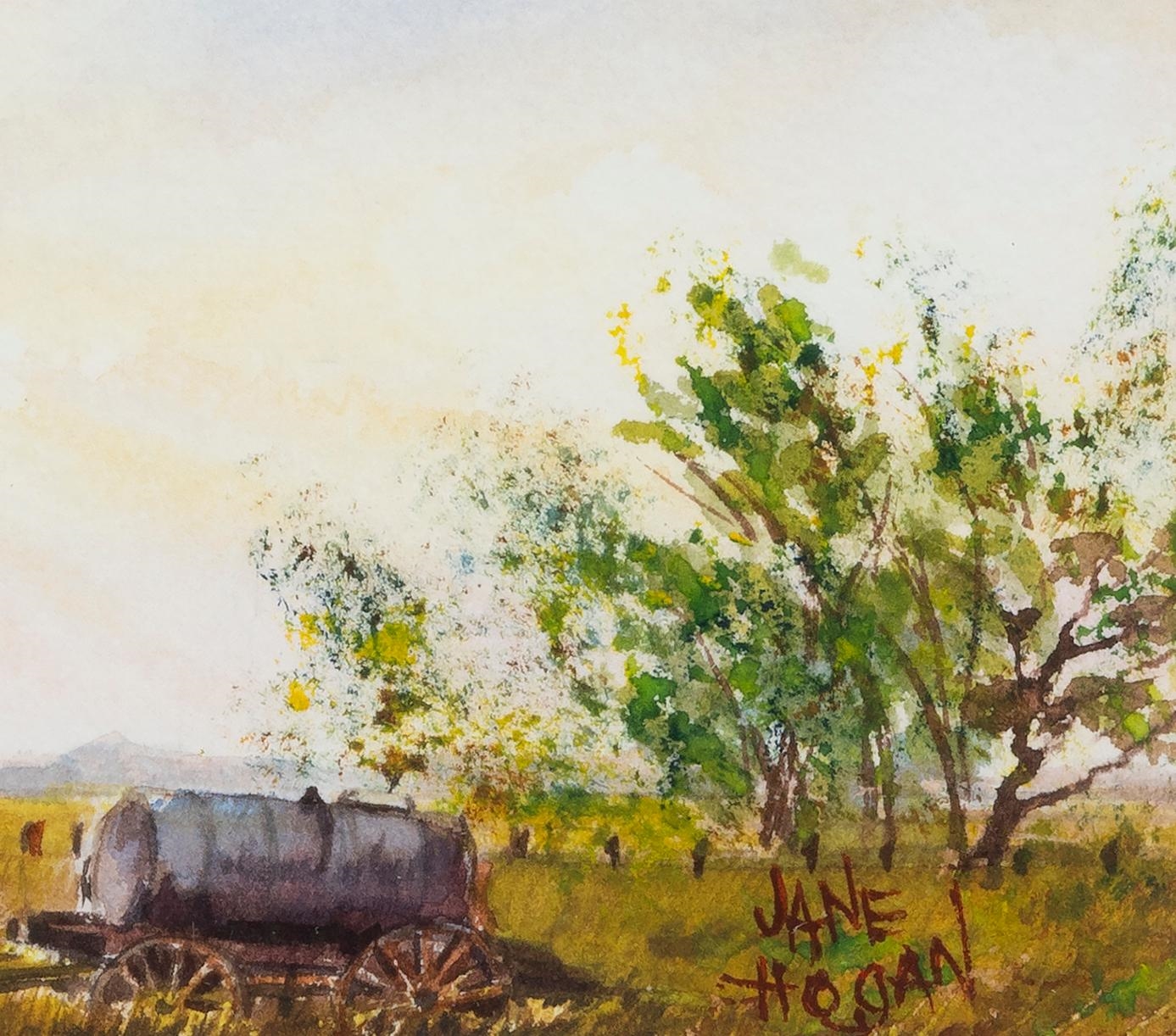 Artwork by Jan Hogan, Untitled - The Old Barn, Made of Watercolour on paper