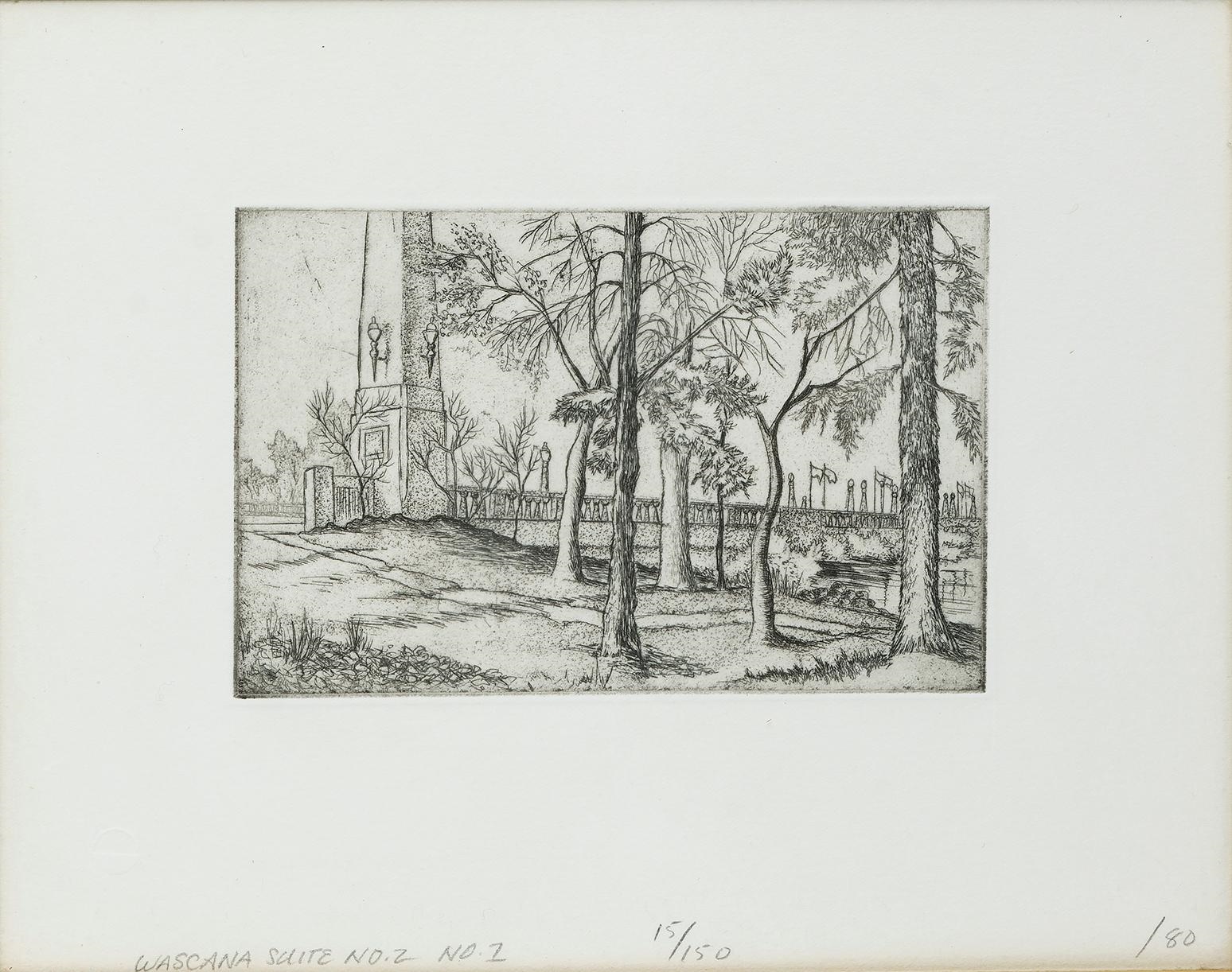 Artwork by Maureen Hodgins, Wascana Suite No.2 Images #1, #2 and #3, Made of etchings on paper