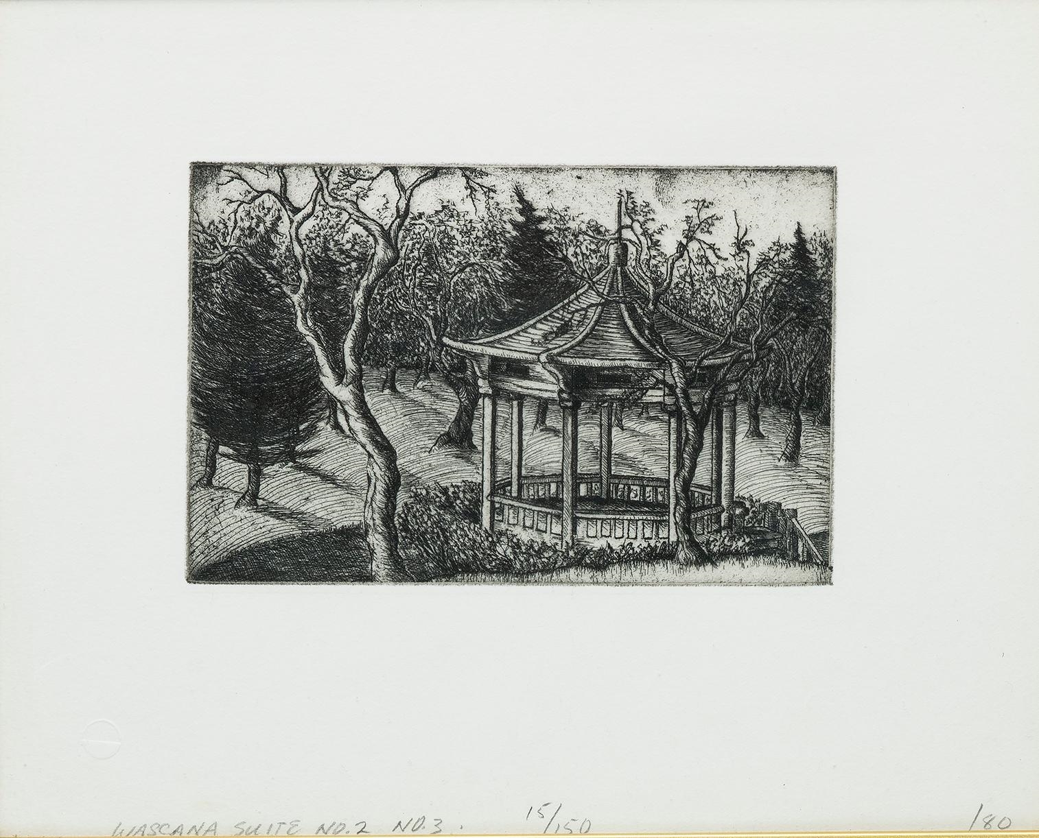 Artwork by Maureen Hodgins, Wascana Suite No.2 Images #1, #2 and #3, Made of etchings on paper