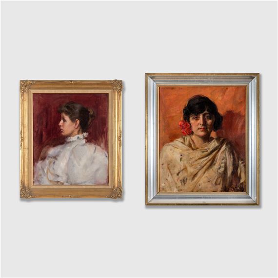 A Pair of Portraits:Portrait of Mrs R.C. Broomfield, 1890 by John Longstaff, 1890