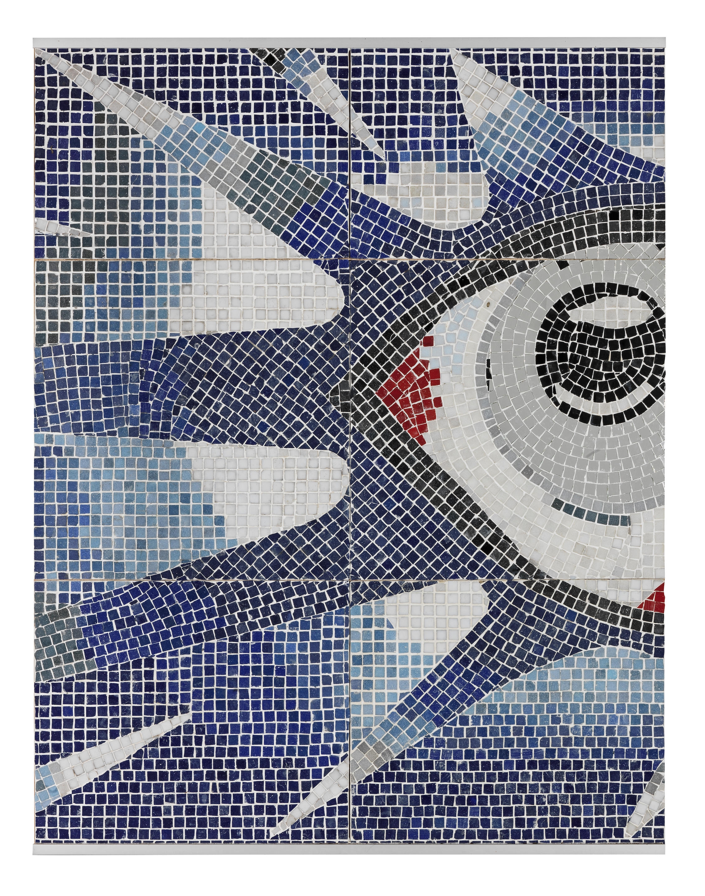 Artwork by John Lennon, The 'Psychedelic Eye' Mosaic Commissioned By John Lennon For His Swimming Pool At His Kenwood Home, Made of tesserae polychrome
