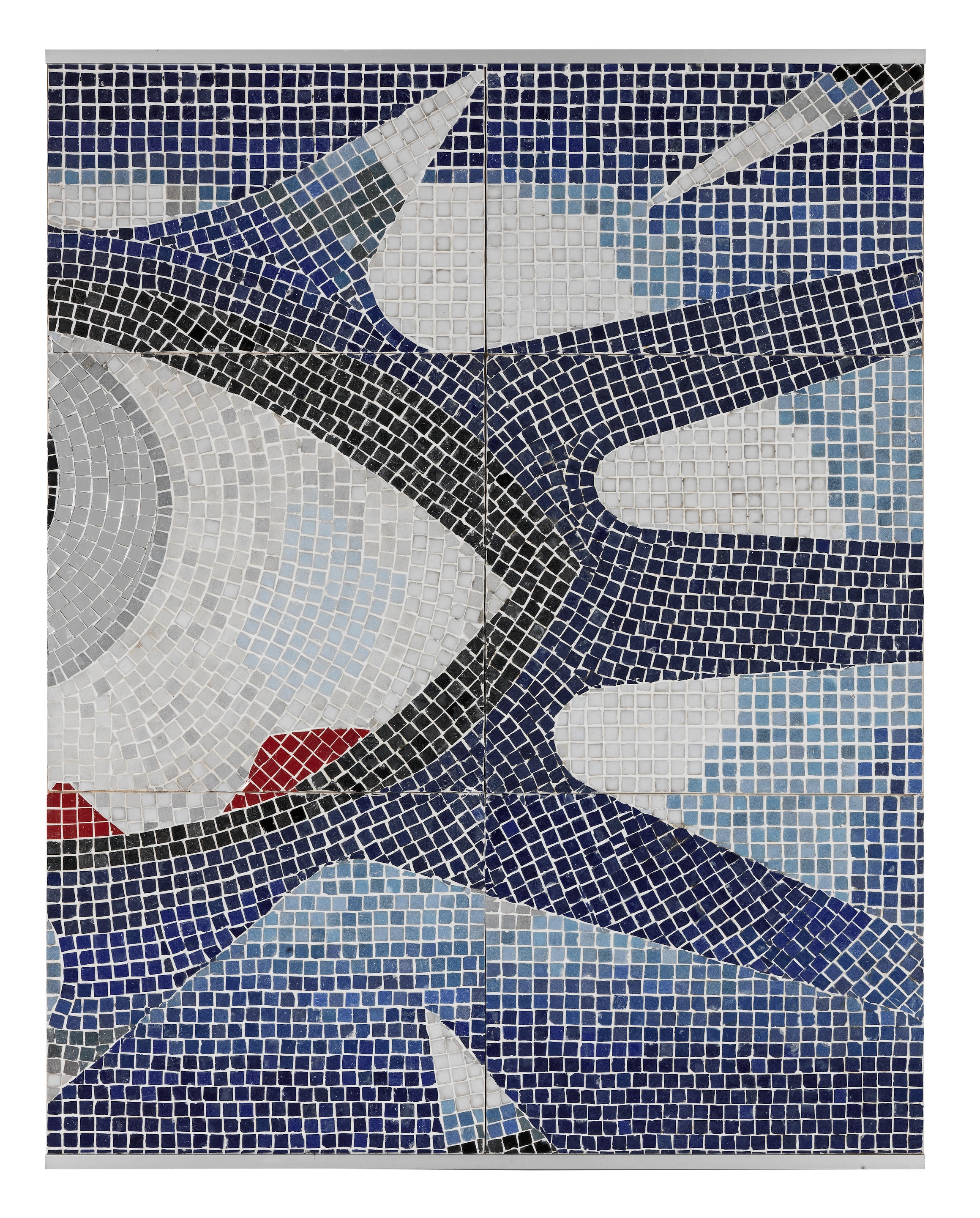 Artwork by John Lennon, The 'Psychedelic Eye' Mosaic Commissioned By John Lennon For His Swimming Pool At His Kenwood Home, Made of tesserae polychrome