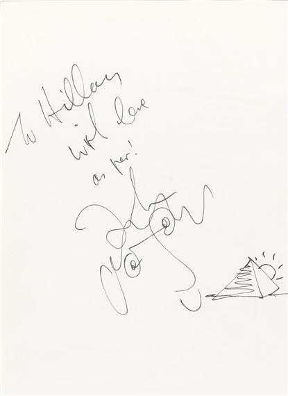 A Drawing Given To Hilary Gerrard by John Lennon, 1970s