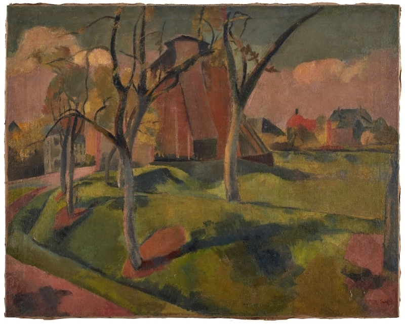Artwork by Reinhold Ewald, Landschaft, Made of oil on canvas