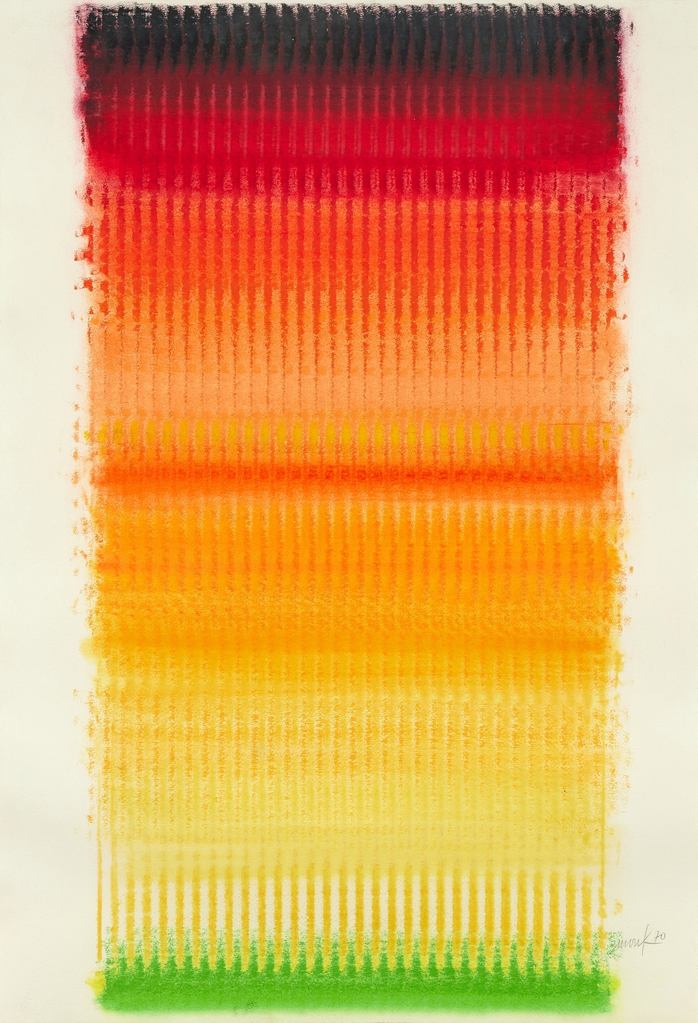 Artwork by Heinz Mack, Ohne Titel, Made of pastel on paper